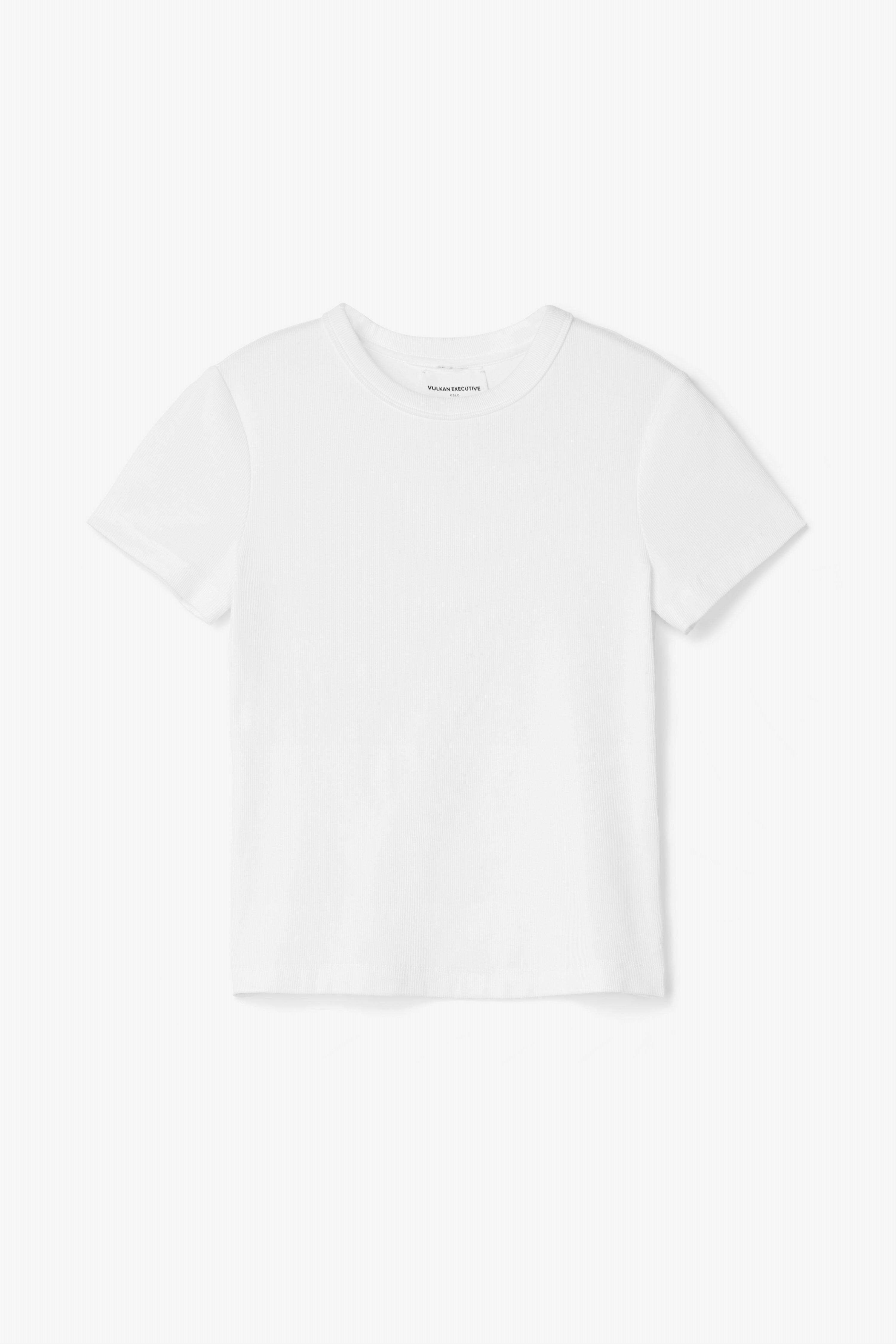 Fitted Rib T-shirt in Optic White