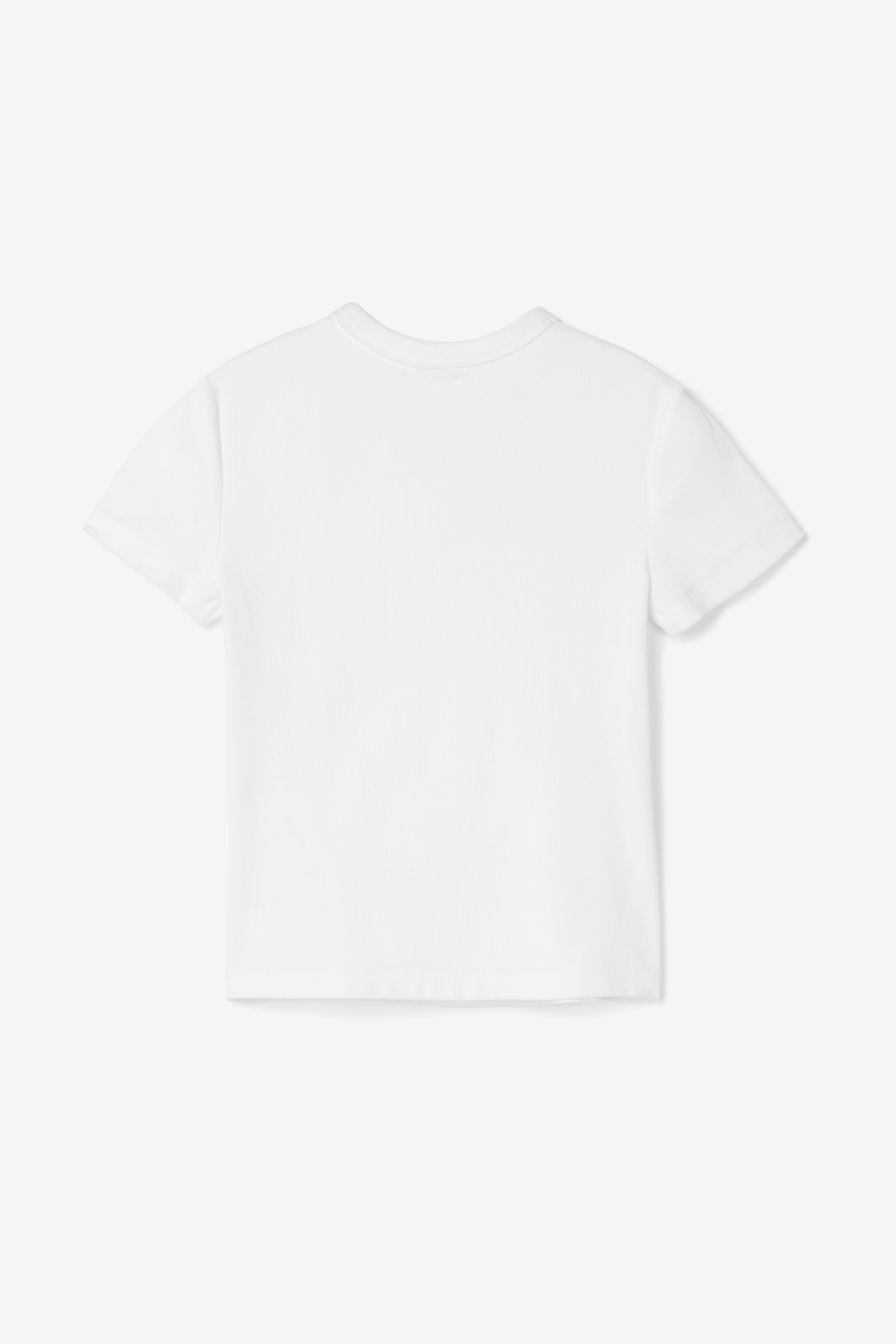 Fitted Rib T-shirt in Optic White