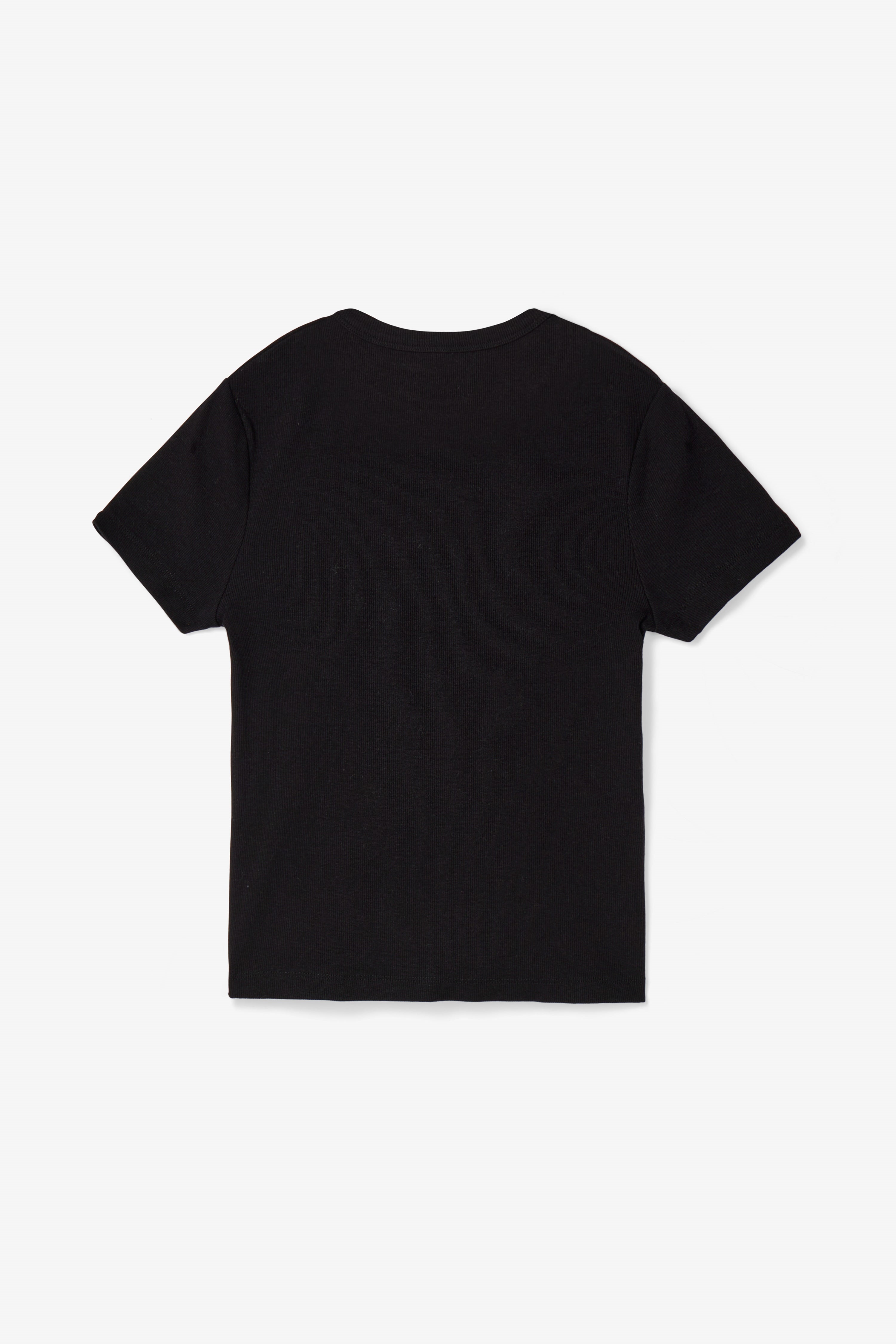 Fitted Rib T-shirt in Black