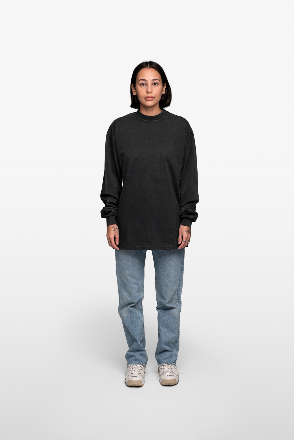 T-shirt Longsleeve, Women (Vintage Black)