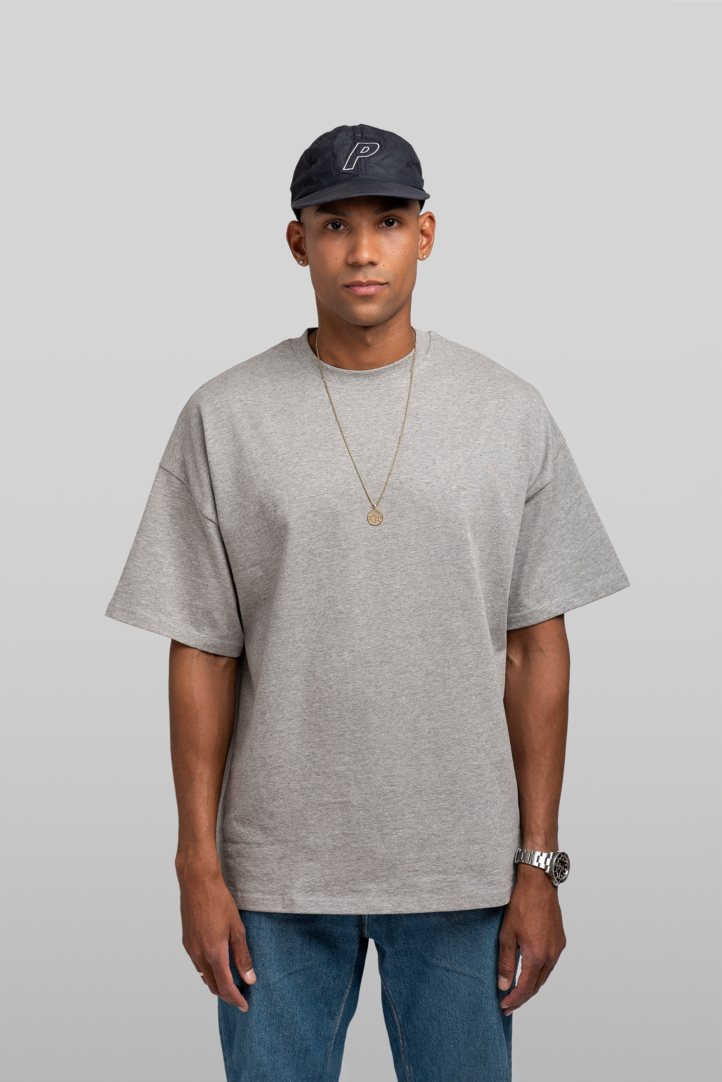 Box Fit T-shirt in Heather Grey