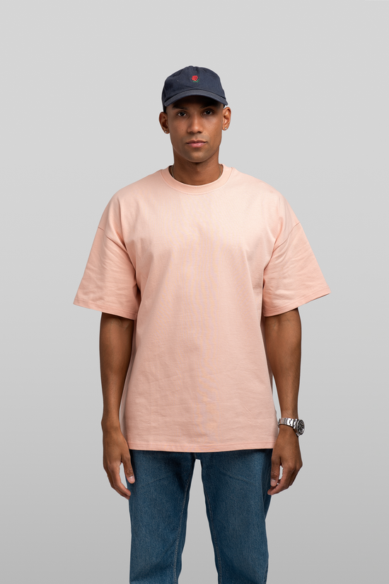 Box Fit T-shirt in Peach Pink