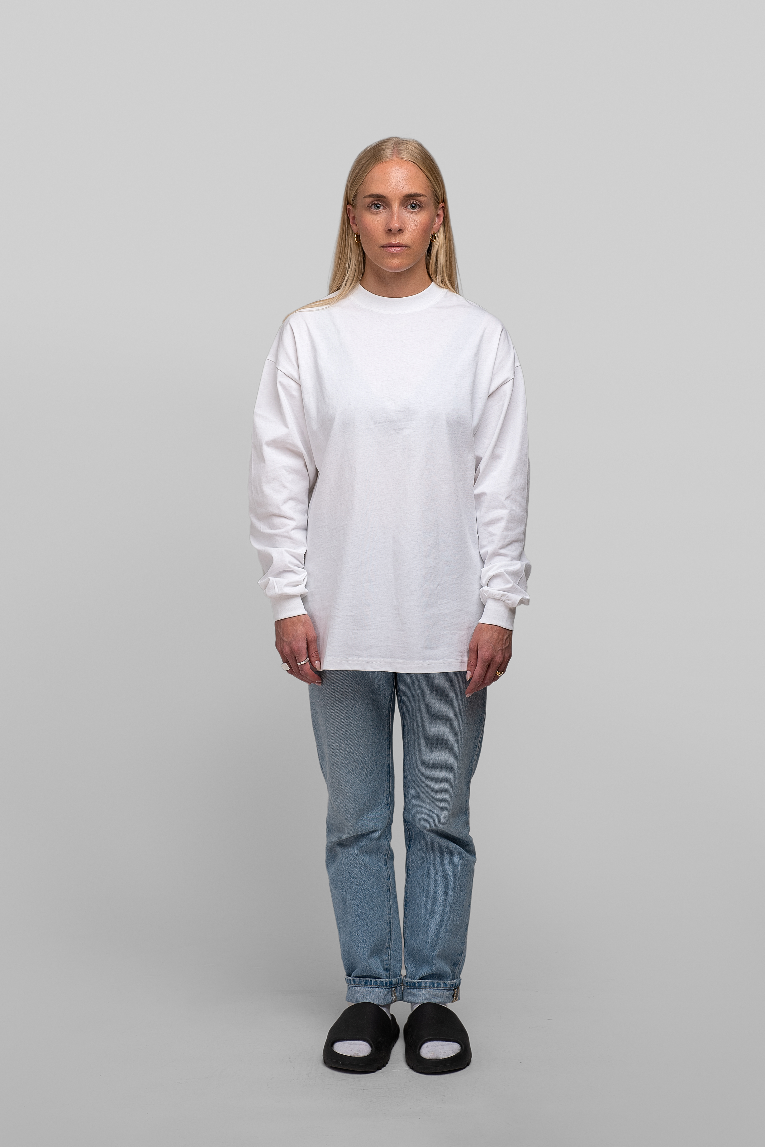 Long-sleeve T-shirt in Optic White