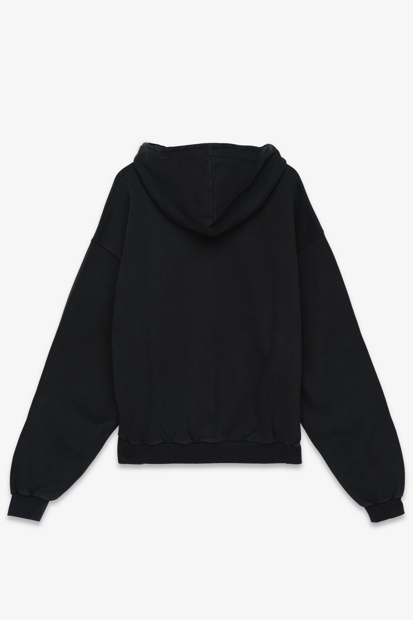 Oversized Double Zip Hoodie in Vintage Black