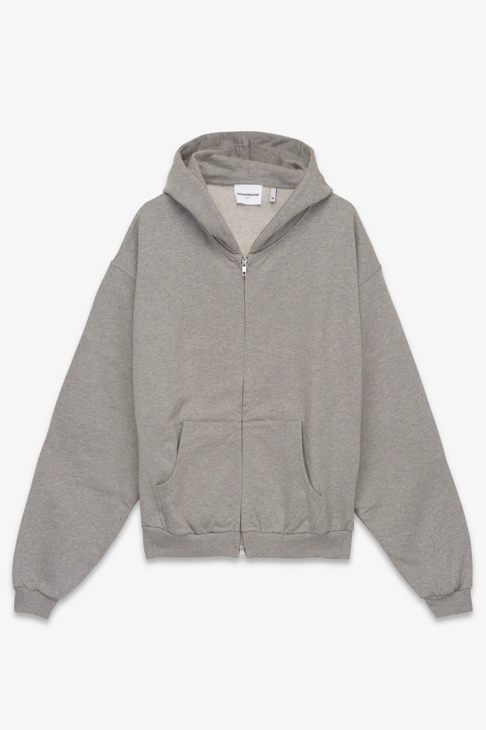 Oversized Zip Hoodie in Heather Grey