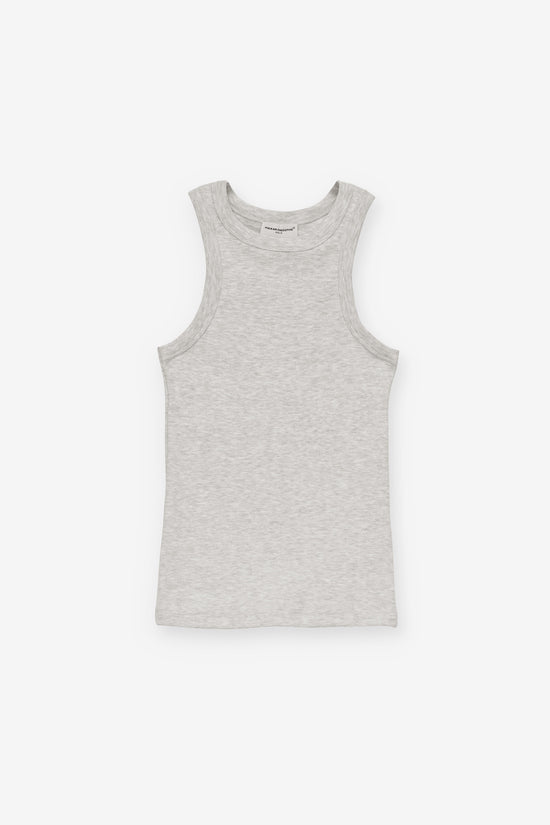 Fitted Tank Top in Light Heather Grey