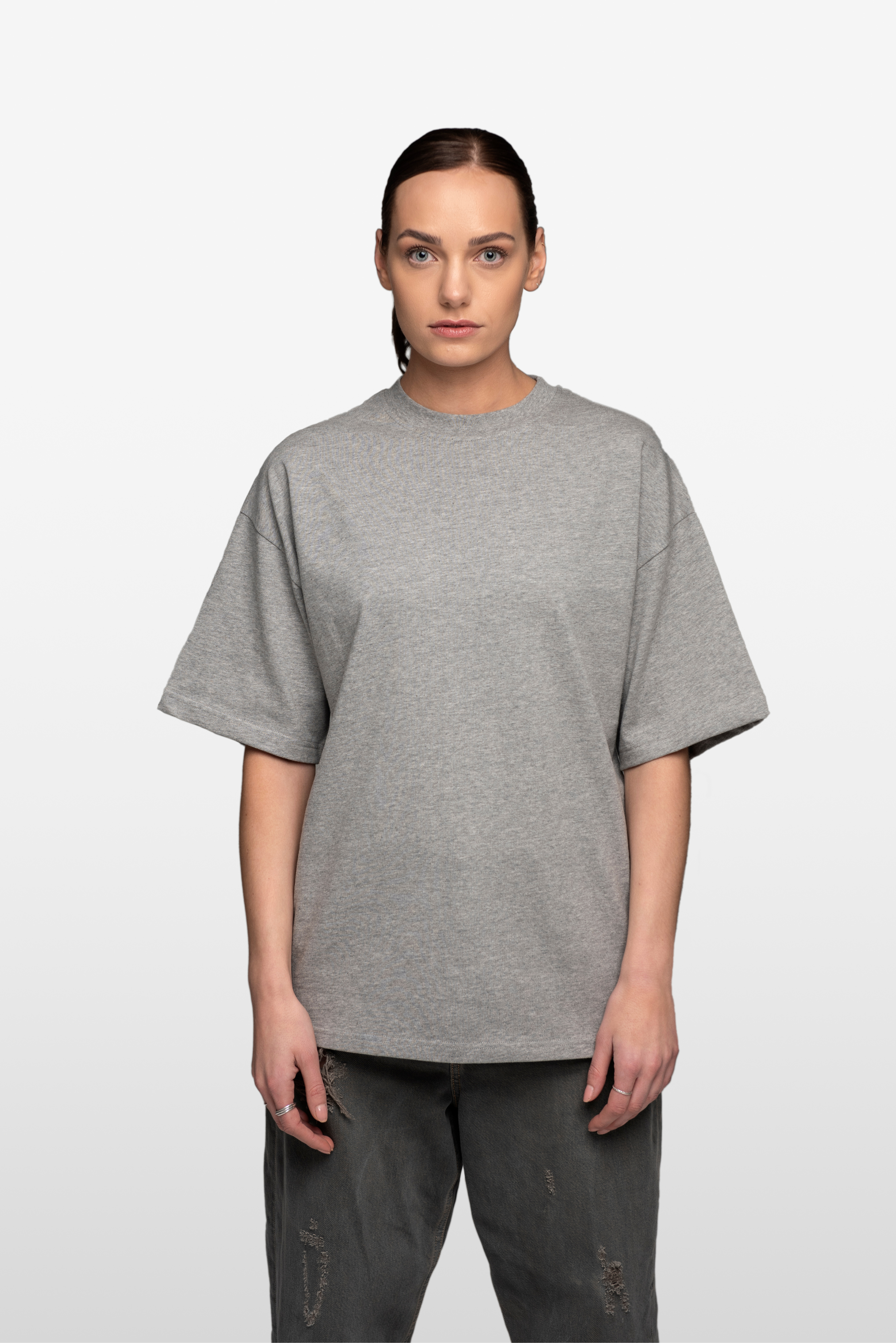Box Fit T-shirt in Heather Grey
